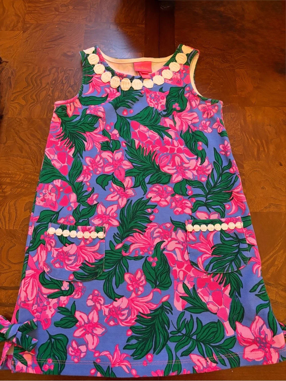 Lilly Pulitzer Pink & Blue Tropical Floral Shift Dress